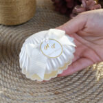 İnci ve Kurdele Detaylı İstiridye Mum Hediyelik