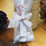 İpek Kurdele ve Tül Detaylı Badem Şekerli Hediyelik