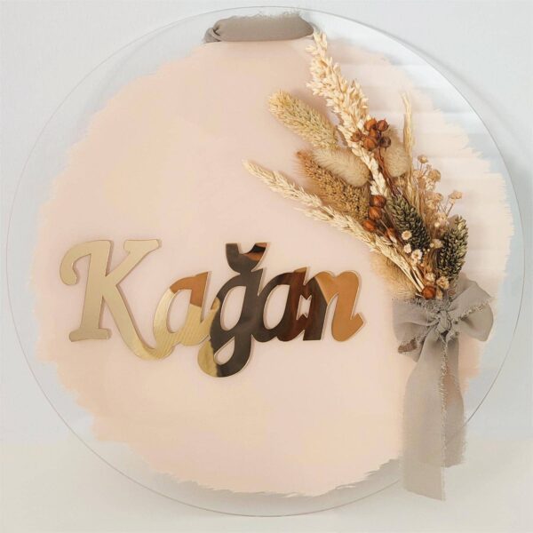 İsme Özel Bebek Odası Pleksi Kapı Süsü