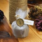 Mühür ve Tül Detaylı Badem Şekerli Cam Hediyelik