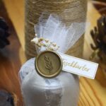 Mühür ve Tül Detaylı Badem Şekerli Cam Hediyelik