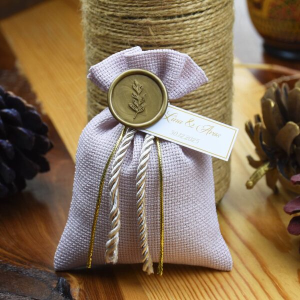 Mühür ve İp Detaylı Lavanta Kesesi