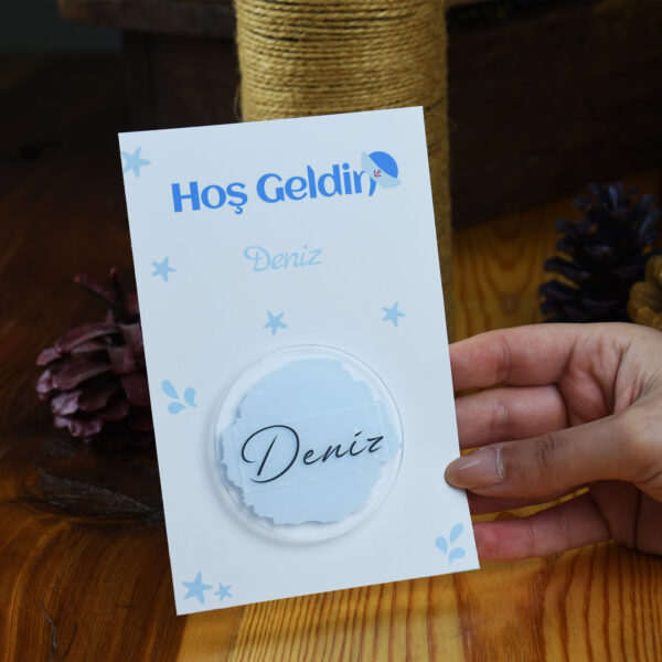 İsme Özel Kartlı Pleksi Magnet Hediyelik