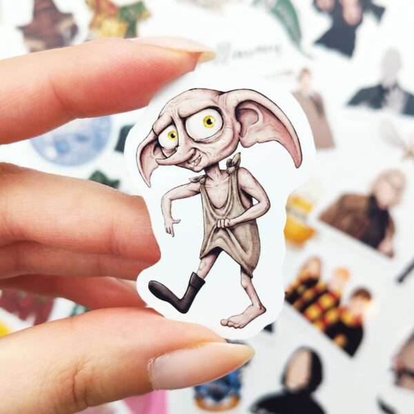 Harry Potter Temalı Sticker 60 Parça Yapışkanlı Kaliteli Suya Dayanıklı Laptop Termos Etiket Seti