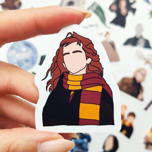 Harry Potter Temalı Sticker 60 Parça Yapışkanlı Kaliteli Suya Dayanıklı Laptop Termos Etiket Seti