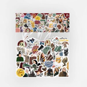 Harry Potter Temalı Sticker 60 Parça Yapışkanlı Kaliteli Suya Dayanıklı Laptop Termos Etiket Seti