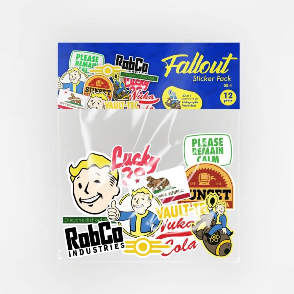 Fallout SE-1 Sticker Paketi 12 Parça Yapışkanlı Kaliteli Su Geçirmez Etiket Seti