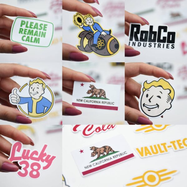 Fallout SE-1 Sticker Paketi 12 Parça Yapışkanlı Kaliteli Su Geçirmez Etiket Seti