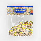 Fallout Vault-Boy temalı 23 parçalık suya dayanıklı vinil sticker paketinin beyaz zeminde sergilenmiş hali