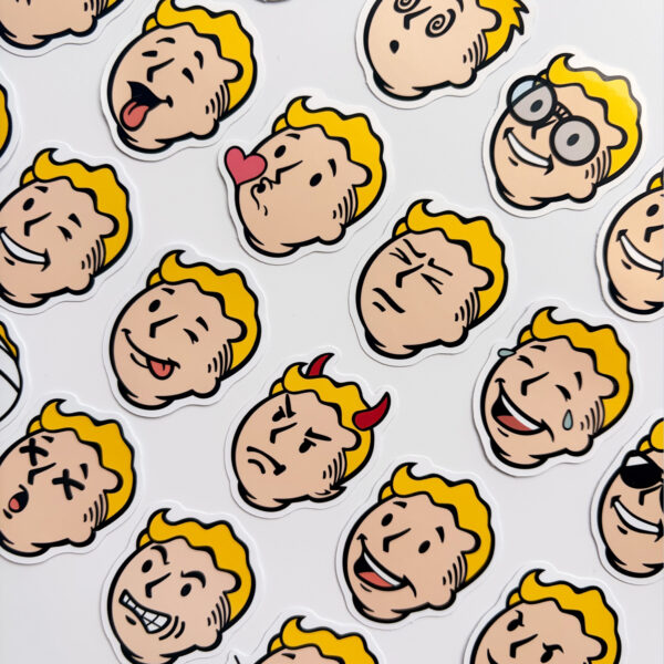 Fallout Vault-Boy Sticker Paketi 23 Parça Yapışkanlı Kaliteli Su Geçirmez Etiket Seti