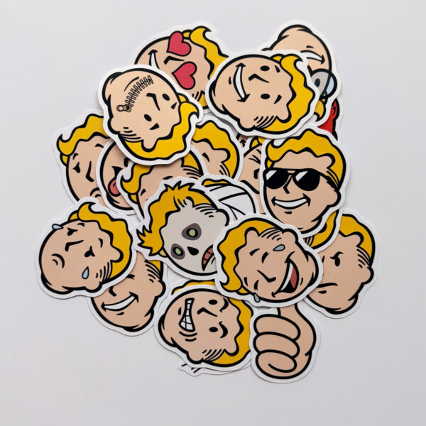 Fallout Vault-Boy Sticker Paketi 23 Parça Yapışkanlı Kaliteli Su Geçirmez Etiket Seti