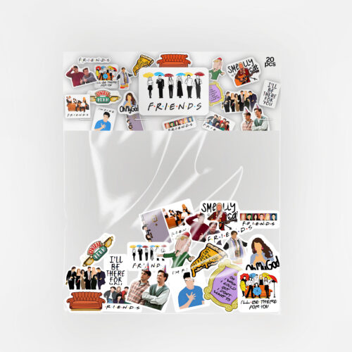 Friends Sticker Paketi 20 Parça Kaliteli Su Geçirmez Etiket Seti