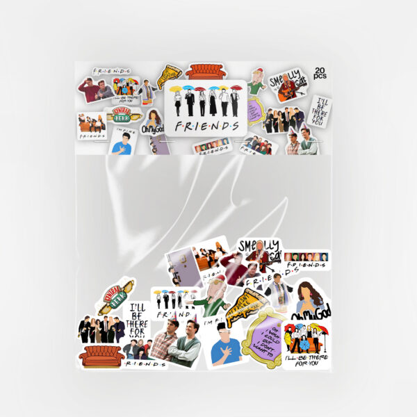 Friends Sticker Paketi 20 Parça Kaliteli Su Geçirmez Etiket Seti
