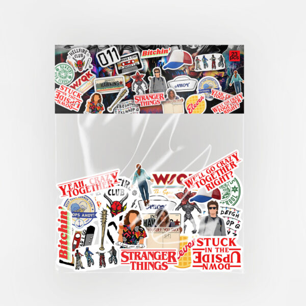 Stranger Things Sticker Paketi 23 Parça Kaliteli Su Geçirmez Etiket Seti