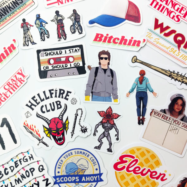 Stranger Things Sticker Paketi 23 Parça Kaliteli Su Geçirmez Etiket Seti