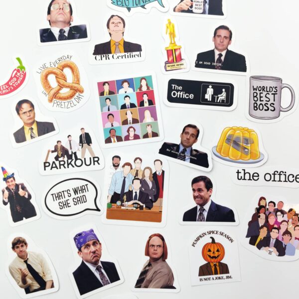 The Office Sticker Paketi 25 Parça Kaliteli Su Geçirmez Etiket Seti