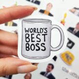 The Office sticker paketi 25 parça suya dayanıklı vinyl etiket seti