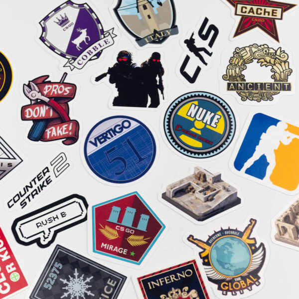 Counter Strike 2 CS:GO 23 Parça Kaliteli Su Geçirmez Etiket Seti