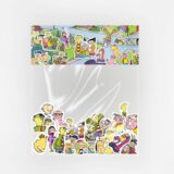 Ed, Edd ve Eddy çizgi dizi karakterlerinin olduğu 20 parça suya dayanıklı vinil sticker paketi