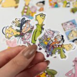 Ed, Edd ve Eddy çizgi dizi karakterlerinin olduğu 20 parça suya dayanıklı vinil sticker paketi