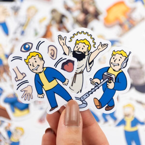 Fallout Mega Perks & More 71 Parça Kaliteli Su Geçirmez Etiket Seti
