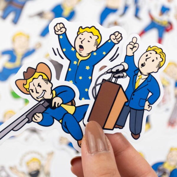 Fallout Mega Perks & More 71 Parça Kaliteli Su Geçirmez Etiket Seti