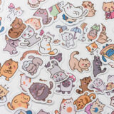 Baprile 80 parça suya dayanıklı kedi sticker seti