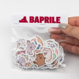 Baprile 80 parça suya dayanıklı kedi sticker seti