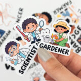 İngilizce meslekler sticker paketi 23 parça suya dayanıklı vinil etiket