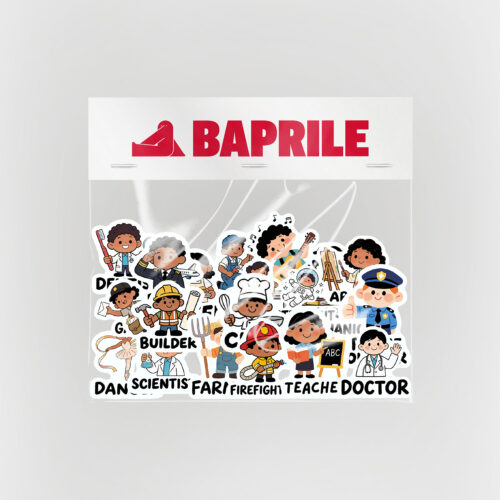 İngilizce Meslekler Sticker Paketi 23 Parça Kaliteli Su Geçirmez Etiket Seti