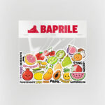 İngilizce Meyveler Sticker Paketi 22 Parça Kaliteli Su Geçirmez Etiket Seti