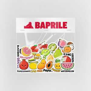 İngilizce Meyveler Sticker Paketi 22 Parça Kaliteli Su Geçirmez Etiket Seti