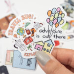 Seyahat Temalı Sticker Paketi 22 Parça Kaliteli Su Geçirmez Travel Etiket Seti