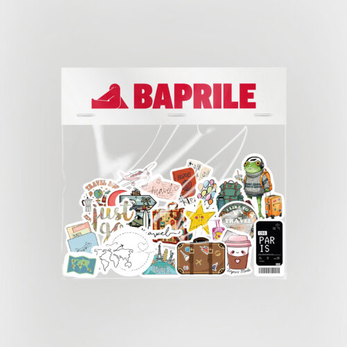 Seyahat Temalı Sticker Paketi 22 Parça Kaliteli Su Geçirmez Travel Etiket Seti