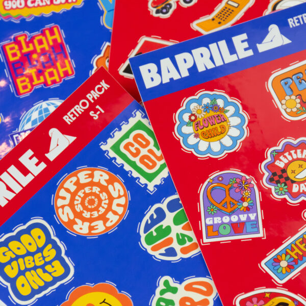 Retro Y2K 90'lar Pozitif 4 Sayfa 41 Parça Etiket Seti