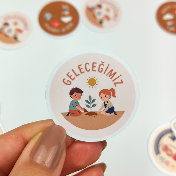 23 Nisan Ulusal Egemenlik ve Çocuk Bayramı Sticker Paketi 20 Parça Kaliteli Su Geçirmez Etiket Seti