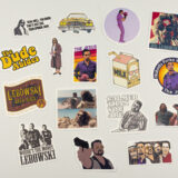 Big Lebowski film temalı 16 parça suya dayanıklı parlak vinil sticker paketi