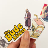 Big Lebowski film temalı 16 parça suya dayanıklı parlak vinil sticker paketi