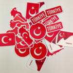 Ay Yıldız Türkiye Sticker Paketi 26 Parça Kaliteli Su Geçirmez Bayrak Etiket Seti