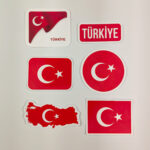 Ay Yıldız Türkiye Sticker Paketi 26 Parça Kaliteli Su Geçirmez Bayrak Etiket Seti