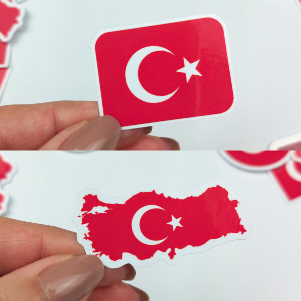 Ay Yıldız Türkiye Sticker Paketi 26 Parça Kaliteli Su Geçirmez Bayrak Etiket Seti