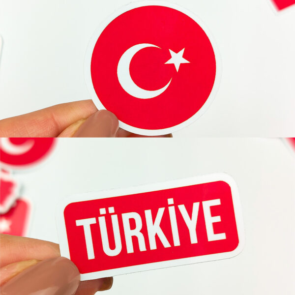 Ay Yıldız Türkiye Sticker Paketi 26 Parça Kaliteli Su Geçirmez Bayrak Etiket Seti