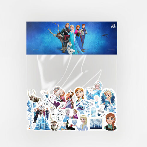Karlar Ülkesi Sticker Paketi 24 Parça Kaliteli Su Geçirmez Frozen Etiket Seti