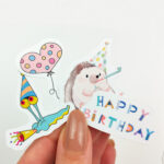 Happy Birthday Sticker Paketi 25 Parça Kaliteli Su Geçirmez Doğum Günü Etiket Seti