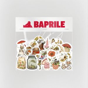 Cottagecore Masalsı Orman Temalı 26 Parça Kaliteli Su Geçirmez Etiket Seti