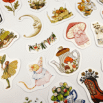 Cottagecore Masalsı Orman Temalı 26 Parça Kaliteli Su Geçirmez Etiket Seti