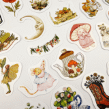Cottagecore masalsı orman temalı 26 parça suya dayanıklı vinyl sticker seti