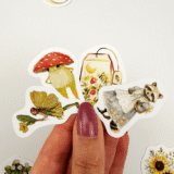 Cottagecore masalsı orman temalı 26 parça suya dayanıklı vinyl sticker seti