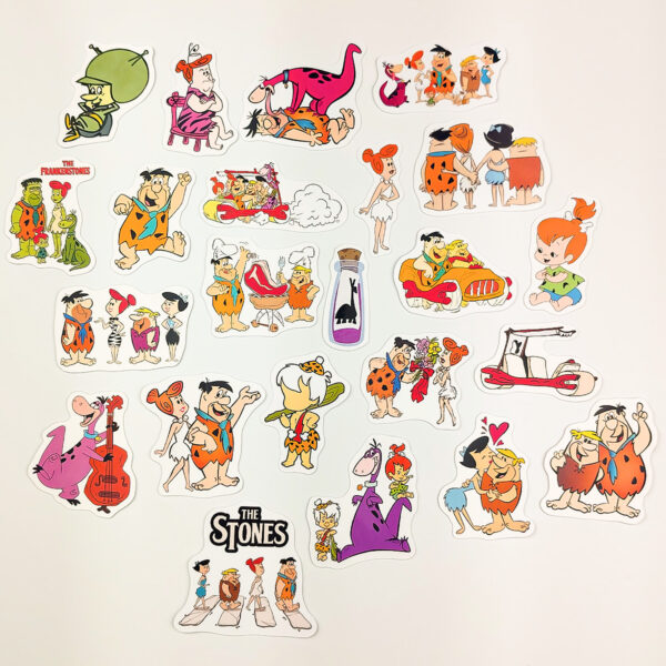 Taş Devri Temalı Sticker Paketi 23 Parça Çakmaktaşlar Kaliteli Su Geçirmez Etiket Seti