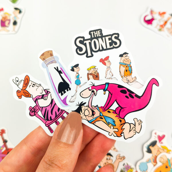 Taş Devri Temalı Sticker Paketi 23 Parça Çakmaktaşlar Kaliteli Su Geçirmez Etiket Seti